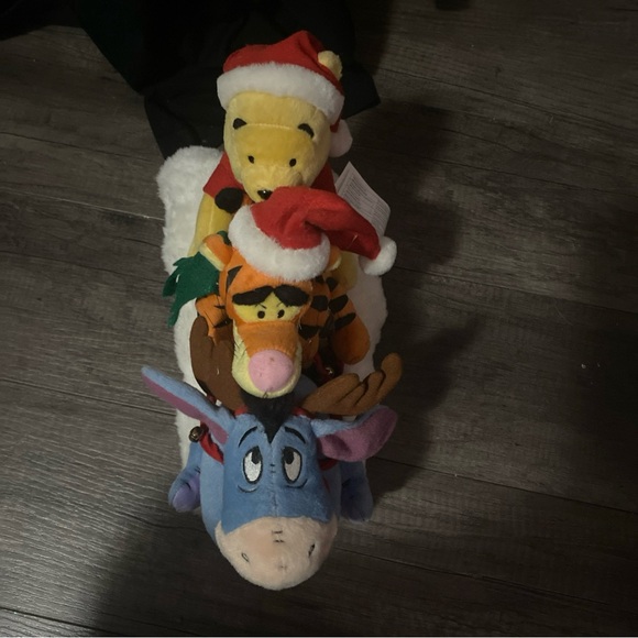 Gemmy Industries Corp. Winnie-The-Pooh, Tigger, Eeyore Plush Singing Sleigh Toy - Picture 2 of 3